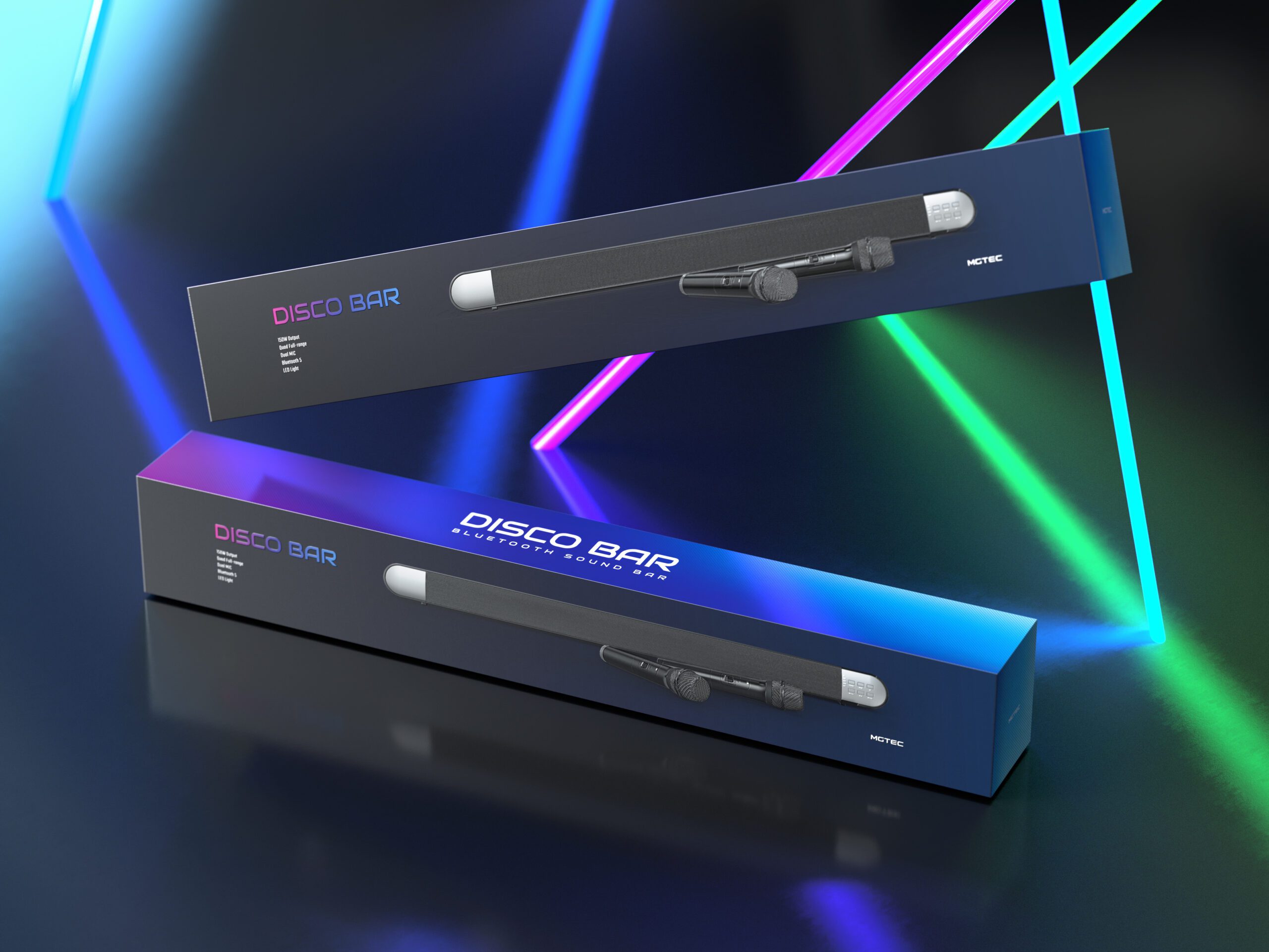 Disco Bar Speaker 패키지 3D 목업