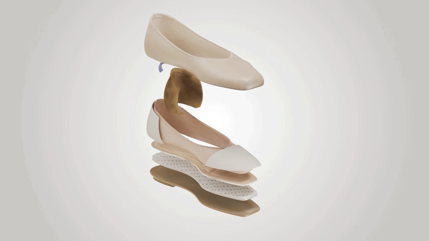 Saera Comfort Flat Shoes 제품 구조 및 완성 Product Film