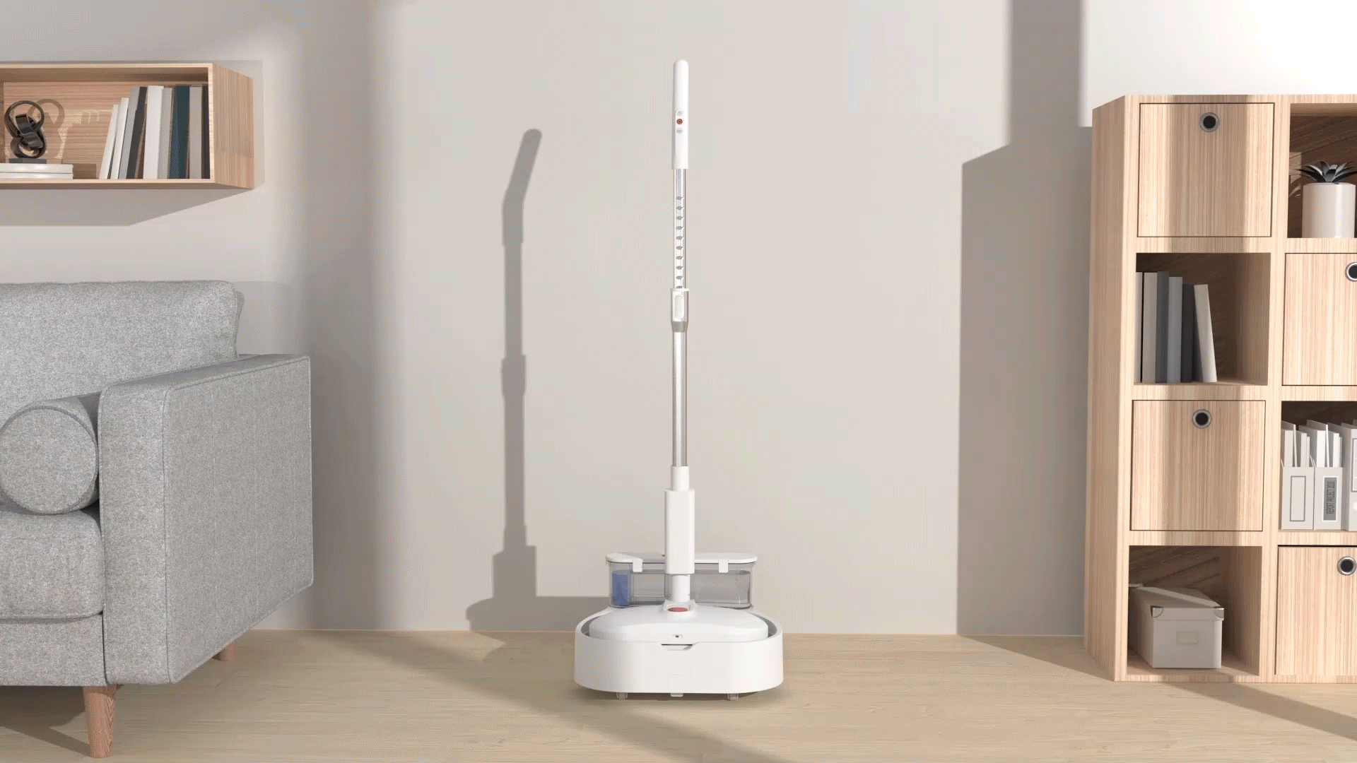 Duspin5 pro Cordless Spin Mop Cleaner Product Film 3D 합성 연출 gif