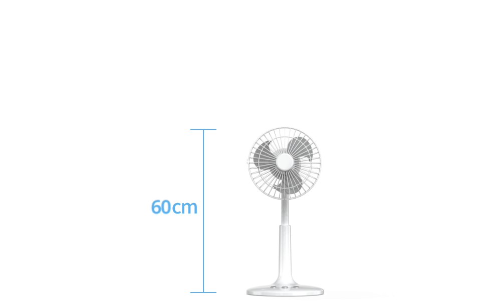 Smart Fan 3D 기능 상세 gif, 더 크게 더 멀리