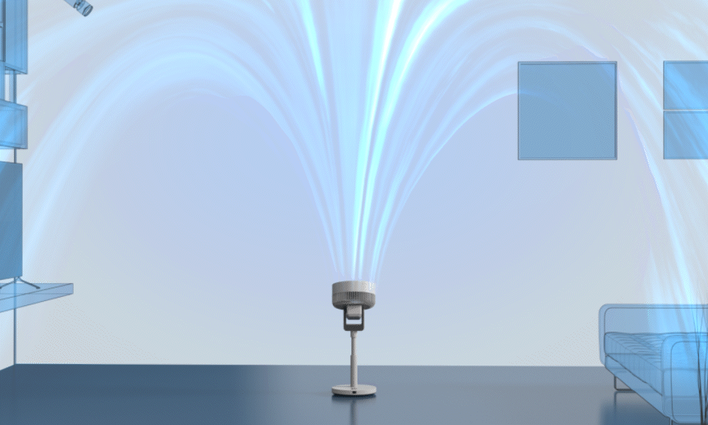 Air Circulator 기능 3D 합성 gif
